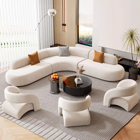 Canapé en tissu pour salon, design d'angle moderne, ensemble de canapés en L pour appartement, villa, salons de beauté, ensemble de tables basses, hôtel
