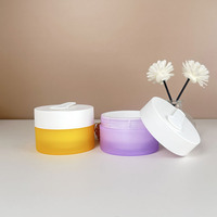 Pot cosmétique vide à double paroi en PP de 100g avec cuillère magnétique, pour crème visage et corps, exfoliant, avec bouchon en plastique, soin de la peau, blanc