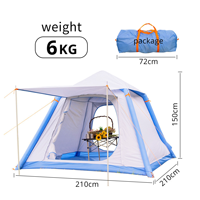 Tente de camping gonflable personnalisée, facile à monter, imperméable, tente gonflable à ouverture rapide