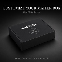 Boîte d'expédition rigide personnalisée pour accessoires électroniques, cadeaux technologiques, avec fermeture à languette, noir mat, vente en gros directe usine
