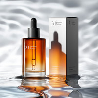 Flacon Cosmétique de Luxe Vide en Verre Givré pour Soins de la Peau, Huile Capillaire, Sérum, Huile à Cuticules, avec Pompe, 30ml, 50ml, 100ml