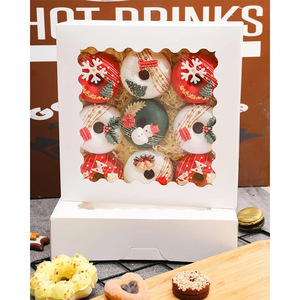 Cajas Plegables Personalizadas para Pastelería con Ventana - Cajas para Cupcakes, Donuts y Postres <span class=keywords><strong>de</strong></span> 4x4x2.5 Pulgadas, Cajas <span class=keywords><strong>de</strong></span> Panadería Recicladas <span class=keywords><strong>de</strong></span> Grado Alimenticio - Product Image 2