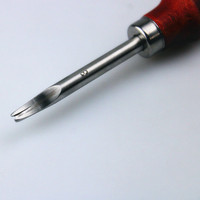 Outils d'artisanat du cuir en gros Tondeuse à manche en bois en acier inoxydable 316L Fixer le couteau à bord en cuir