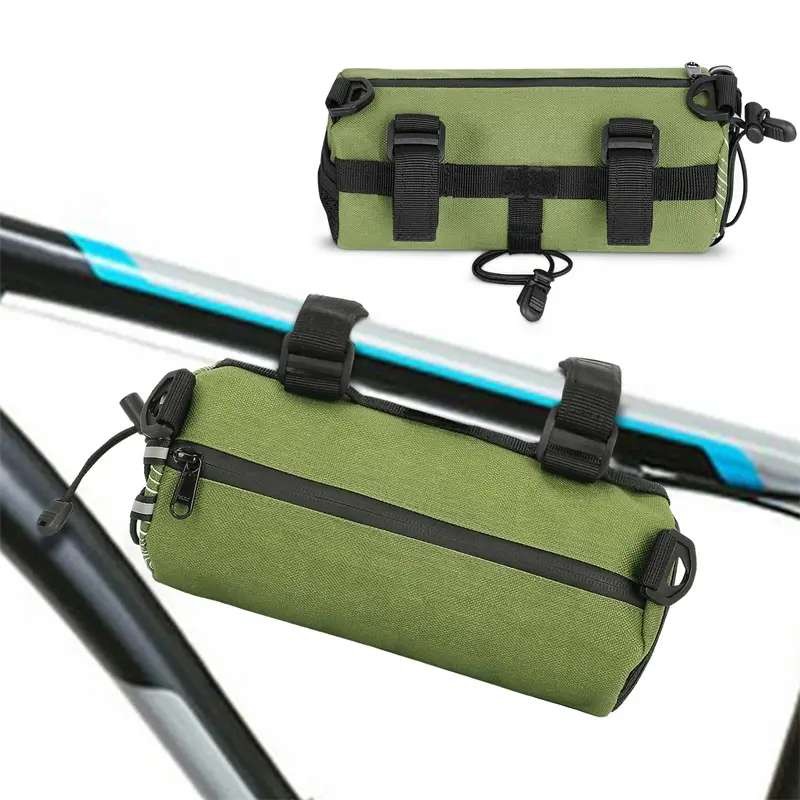 Bolsa com suporte para celular, bolsa esportiva com tubo superior para armazenamento de bicicletas, acessório à prova d'água para bicicleta e ciclismo