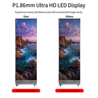 Affiches LED numériques P2 P2.5, écran LED publicitaire électronique haute définition pour intérieur, écran LED sur pied contrôlé par WiFi