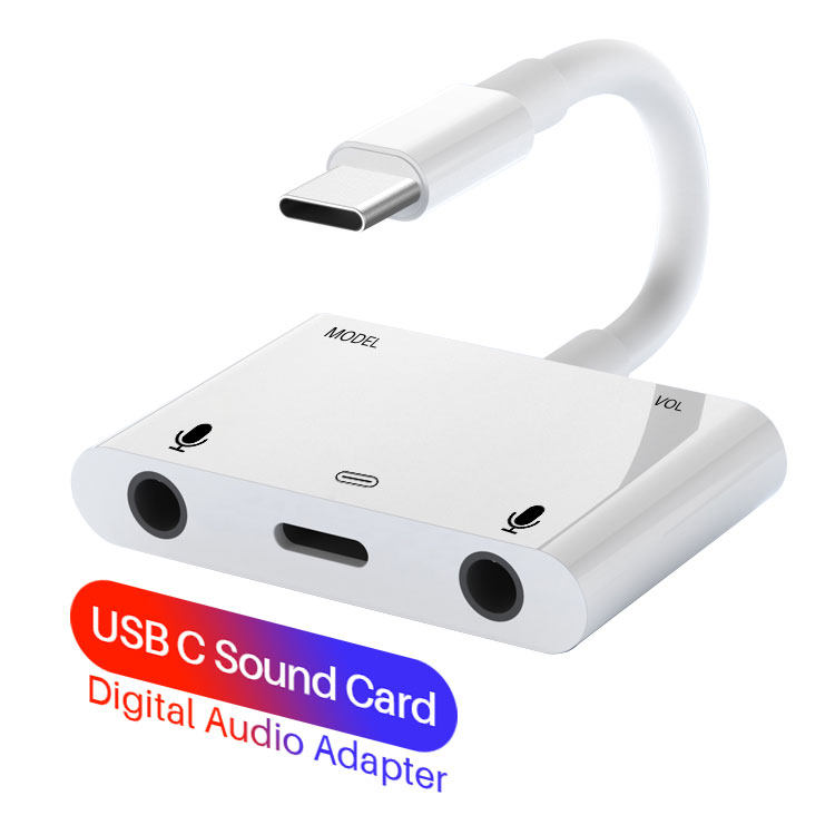 Новинка 2020, готовый к отправке, оптовая продажа, быстрая зарядка до 5 В/3 А, кабель type-c DC 3,5, разъем для наушников, USB C, звуковая карта, аудиоадаптер