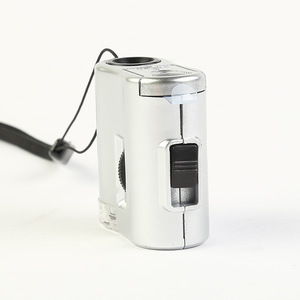 60X Mini Microscope 9592 Silver With Led Light For Gemstone Identification - Product Image 3