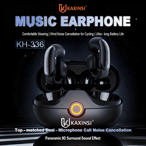 Casque d'écoute sans fil à clipser TWS pour téléphone portable/tablette/ordinateur Mini Sports IPX5 Waterproof KAXINSI KH-336 Noir - Product Image 4