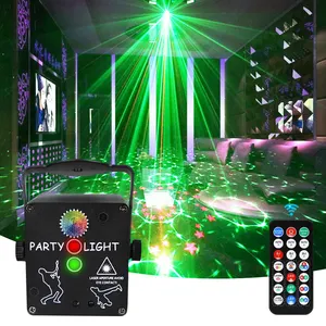Mini Parti lamp 3 holes DJ Disco LED Strobe beam projector lazer light party laser light for Xmas holiday lighting