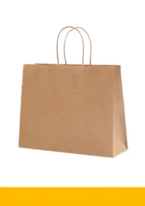 Bolsa de papel kraft reciclado de 120g de fábrica, embalaje de compras de regalo, bolsa de papel Kraft con asa personalizada