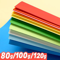 Feuilles de papier couleur imprimées sur mesure en usine, A4, 80-120 g/m², carton double face pour papeterie et emballage, papier d'emballage artisanal