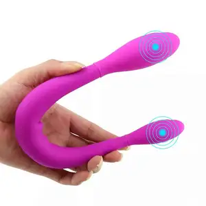 Erotic G-Spot Clit Stimulator Dildo Vibrator Lesbian waterproof silicone Adult Sex Toys for Women supplier Vibrator For Women