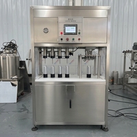 Mesin Pengisi Kaleng Bir Semi Otomatis 2/4/6 Kepala, Bahan Stainless Steel Food Grade, Motor PLC, Produktivitas Tinggi, Komersial, untuk Kerajinan Bir