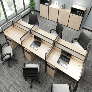 Escritorio de estación de trabajo moderno para 2, 4 y 6 personas con marco de metal y parte superior MFC para una colaboración de oficina y un espacio de trabajo eficiente - Product Image 5