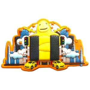 Aimant de réfrigérateur en PVC en forme de dessin animé 3D personnalisé - Product Image 1