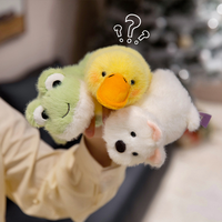 Aimants de réfrigérateur animaux moelleux 6 styles en peluche canard/grenouille/paresseux/cheval amusant décor sûr pour les enfants
