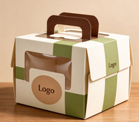 Boîtes à gâteaux pour friandises de mariage, boîte en papier biodégradable de qualité alimentaire avec poignée et fenêtre pour événements de mariage