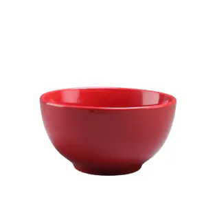 16 Buah Set Peralatan Makan Malam, Peralatan Makan Keramik Desain Lapisan Warna Merah untuk Grosir