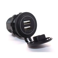 Chargeur de voiture double USB LED 4.2A 2 ports 12V 24V pour téléphone portable, chargeur USB pour voiture, bateau