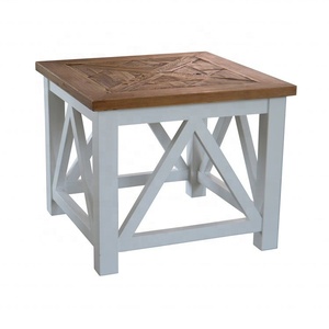 SG431 <span class=keywords><strong>elliot</strong></span> Cổ Điển Trang Trại Tái Chế Tái Chế Mộc Mạc Parquetry Thông Rắn Gỗ Top End Side Vuông Bảng Cho Phòng Khách - Product Image 4