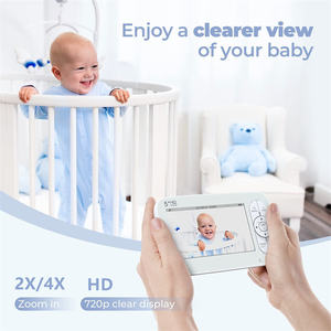 5 นิ้ว Full HD 1080P จอภาพเด็กแยกหน้าจอ 2.4GHz FHSS สองทางวิดีโอ babyphone ไม่มี WiFi - Product Image 3