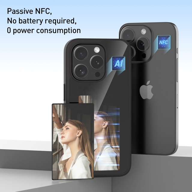 New Smart Nfc Transfer E-ink Display Cover Smart DIY Ink Screen Phone Case for Iphone 16 15 14 13 12  Pro Max Mobile Phone Cases
