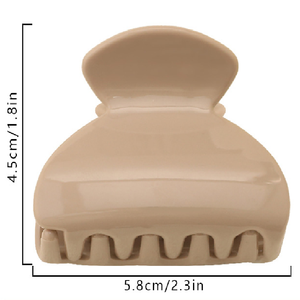 Pinces à cheveux en plastique faites à la main pour femmes couleur unie brillant <span class=keywords><strong>demi</strong></span> queues de cheval PC décontracté griffe conception petite taille pour carton de fête - Product Image 3