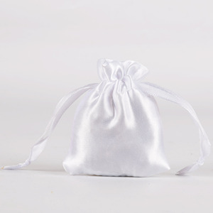 Công Suất Lớn Sang Trọng Biểu Tượng Tùy Chỉnh Mở Rộng Tóc Bao Bì Lụa Satin Túi Dây Kéo Satin Túi Quà Tặng Túi Với Ribbon - Product Image 6