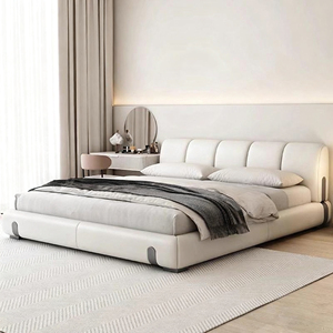 Hiện đại sang trọng bọc nền tảng giường với khung gỗ rắn cao cấp da phong cách thoải mái cho phòng ngủ chính Vua kích thước giường - Product Image 2