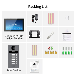 Videoportero para Múltiples Apartamentos de 4 Cables, Cableado en Cascada Fácil, Monitor de 7/10 Pulgadas, Desbloqueo RFID, Visión Nocturna 1080P, Compatible con Bloqueo NO/NC - Product Image 6