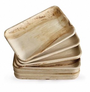 Bandeja Cuadrada de Madera para Servir de 9x6 Pulgadas, Resistente al Calor, Libre de BPA, para Fiestas, Catering, Restaurantes y Servicio de Alimentos - Product Image 2