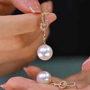 Accesorios de Plata S925 para DIY con Perlas, Hermosas Cuentas Redondas de 8-12 mm en Base Vacía 21603, Joyería para Pendientes - Product Image 3