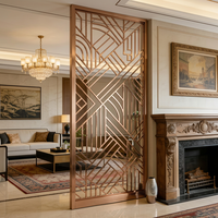 Paravent de séparation en acier inoxydable 304 découpé au laser, style Palais Royal, luxueux panneau mural décoratif Art Déco pour mariage et hôtel