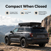 Tiendas de Campaña para Techo de Auto, Tienda de Campaña de Aluminio para Techo con Ventanas Panorámicas, Tienda de Campaña Impermeable de Apertura Rápida para 4 Personas, para SUV Todoterreno