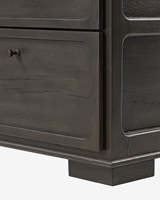 Buffet de salon moderne en bois massif de luxe léger avec 2 portes et 6 tiroirs pour usage hôtelier