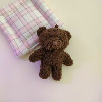 Porte-clés en peluche mini ours mignon à bas prix, pendentif ours en peluche de dessin animé, breloque à suspendre pour voiture ou sac, cadeau