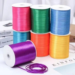 Pita Satin 0,3cm (1/8") 870 Yard (795 Meter) Gulungan Pita Poliester Dua Sisi untuk Pembungkus Kado Kerajinan Dekorasi Pernikahan - Product Image 1