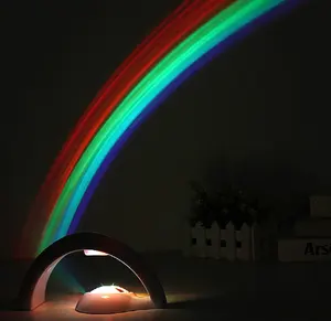Lámpara de luz LED colorida para proyector, luz nocturna de arcoíris, romántica, luces de Ambiente de Navidad y cumpleaños, novedad