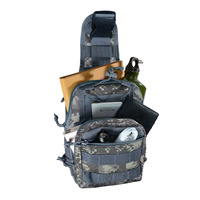 Sac de poitrine tactique unisexe camouflage personnalisé, sac à dos de chasse en tissu Oxford imperméable avec fermeture éclair, sac bandoulière tendance inférieur à 20L