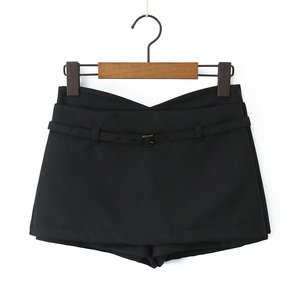 SHENZHU Nouvelle Collection Printemps 2026 <span class=keywords><strong>Jupe</strong></span>-Short Moulante Sexy à Taille en V avec Ceinture Anti-Exposition et Ornements, Style Doux et Audacieux 1550 - Product Image 2