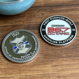 عملات معدنية مخصصة مصنوعة من سبائك الزنك بتقنية الختم، عملة تحدي ثلاثية الأبعاد مطلية بالمينا على الوجهين - Product Image 3