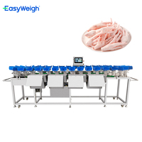 Easyweigh PLC Automatische Draaibare Trays Combinatie Weegschaal met Hoge Nauwkeurigheid voor Groenten, Kip en Vers Vleesverwerking