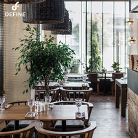 Meubles de Bar de Restaurant de cafétéria rétro meubles de cabine de chaise de salle à manger