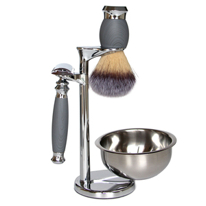 Set <span class=keywords><strong>di</strong></span> Alta Qualità con <span class=keywords><strong>Pennello</strong></span> <span class=keywords><strong>da</strong></span> <span class=keywords><strong>Barba</strong></span> in <span class=keywords><strong>Pelo</strong></span> <span class=keywords><strong>di</strong></span> <span class=keywords><strong>Tasso</strong></span> con Manico in Giada Naturale, Supporto e Tazza per la Rasatura - Product Image 6