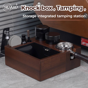 กล่องเก็บกากกาแฟแบบเป็นมิตรต่อสิ่งแวดล้อม ทำจากไม้ พร้อมแท่นวางแทมเปอร์ สำหรับอุปกรณ์เสริมเอสเพรสโซ - Product Image 2