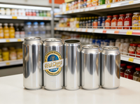 Canette en aluminium fine et légère, vide, de qualité alimentaire, pour boissons gazeuses, personnalisable, vente en gros