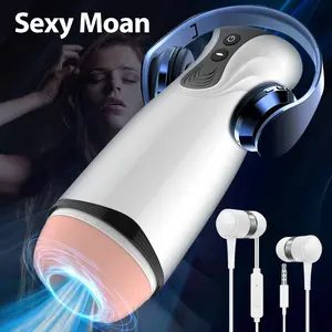 Automatic Sucking Vagina Vibrator Male Masturbator Cup Pocket Pussy Porn Voice Massager Masturbation Sex Toys Adult Goods for Ma