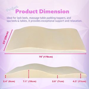 Surmatelas pour <span class=keywords><strong>table</strong></span> <span class=keywords><strong>de</strong></span> cils, coussin incurvé pour salon, surmatelas orthopédique incurvé pour <span class=keywords><strong>table</strong></span> <span class=keywords><strong>de</strong></span> cils, surmatelas en mousse à mémoire <span class=keywords><strong>de</strong></span> <span class=keywords><strong>forme</strong></span> incurvé, matelas pour <span class=keywords><strong>table</strong></span> <span class=keywords><strong>de</strong></span> cils - Product Image 2