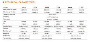 Amplificador Profesional <span class=keywords><strong>de</strong></span> 2 <span class=keywords><strong>Canales</strong></span> Clase H 800WX2, Gran Oferta, T408 - Product Image 3