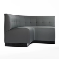 Ensemble de banquette et canapé moderne à panneau solide de luxe léger écologique siège de stand de restaurant à motif carré sur mesure fabriqué en usine